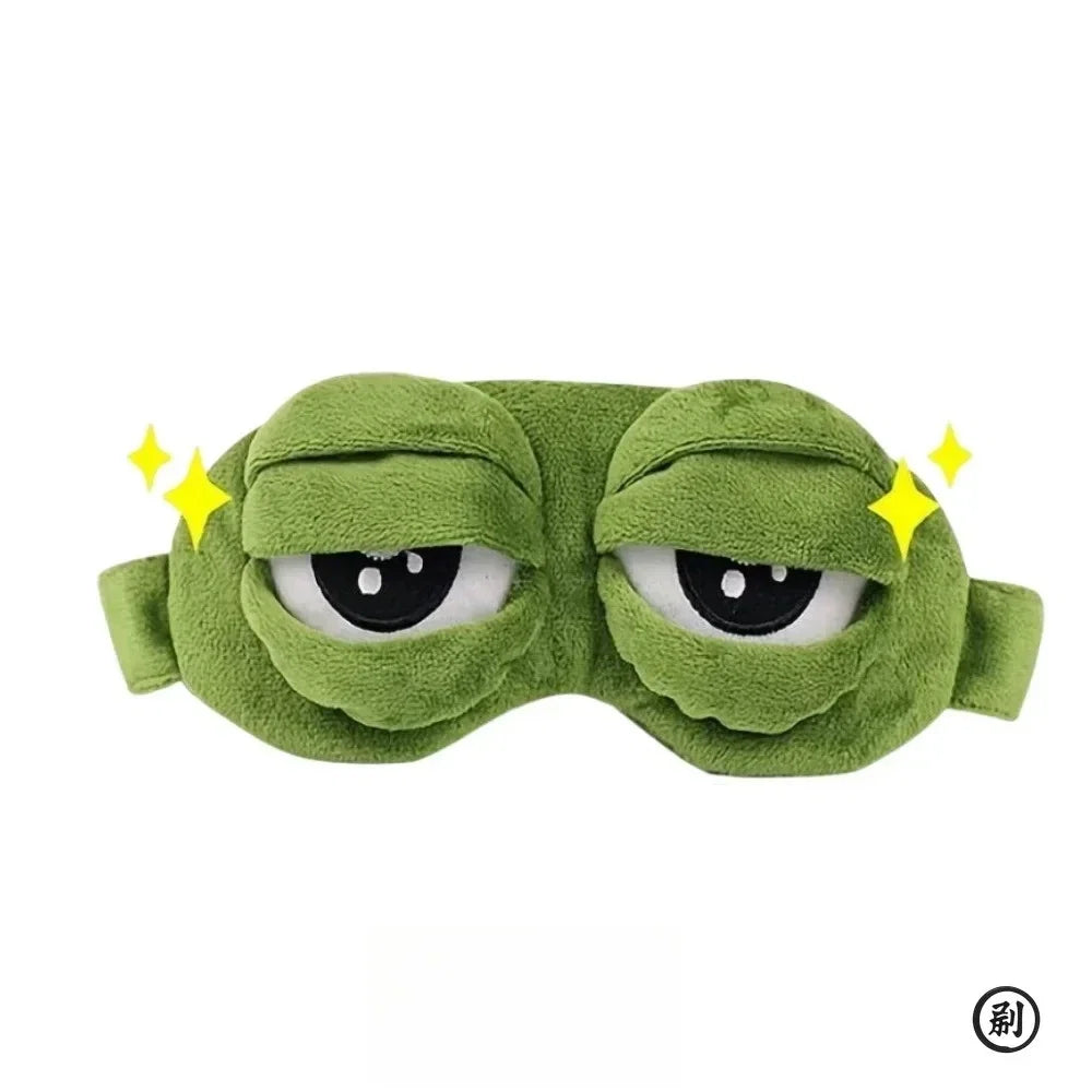 3D Frog Sleep Mask | Creative Cartoon Soft Travel Blindfold