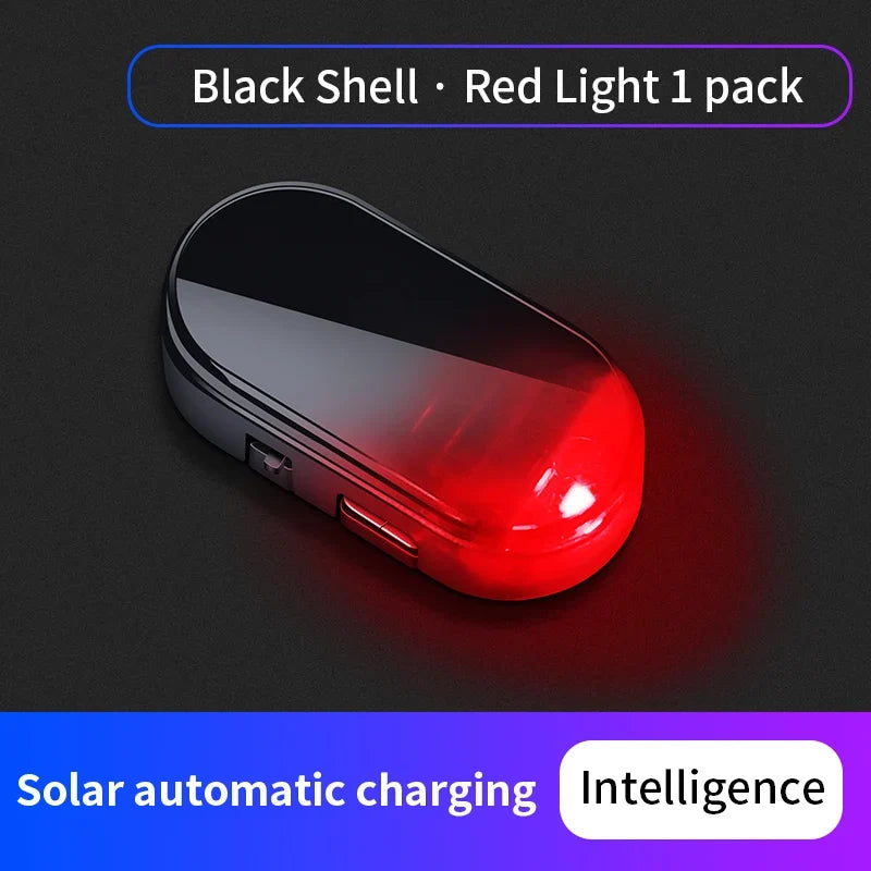 Solar Powered Fake Car Security Light | Simulated Dummy Alarm LED Warning Lamp