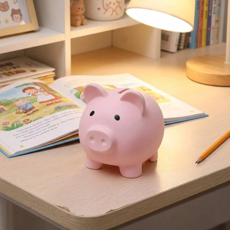 Adorable Piggy Bank Savings Jar Silicone Unbreakable Children's Money Box Boys & Girls Money-Saving Home Decor