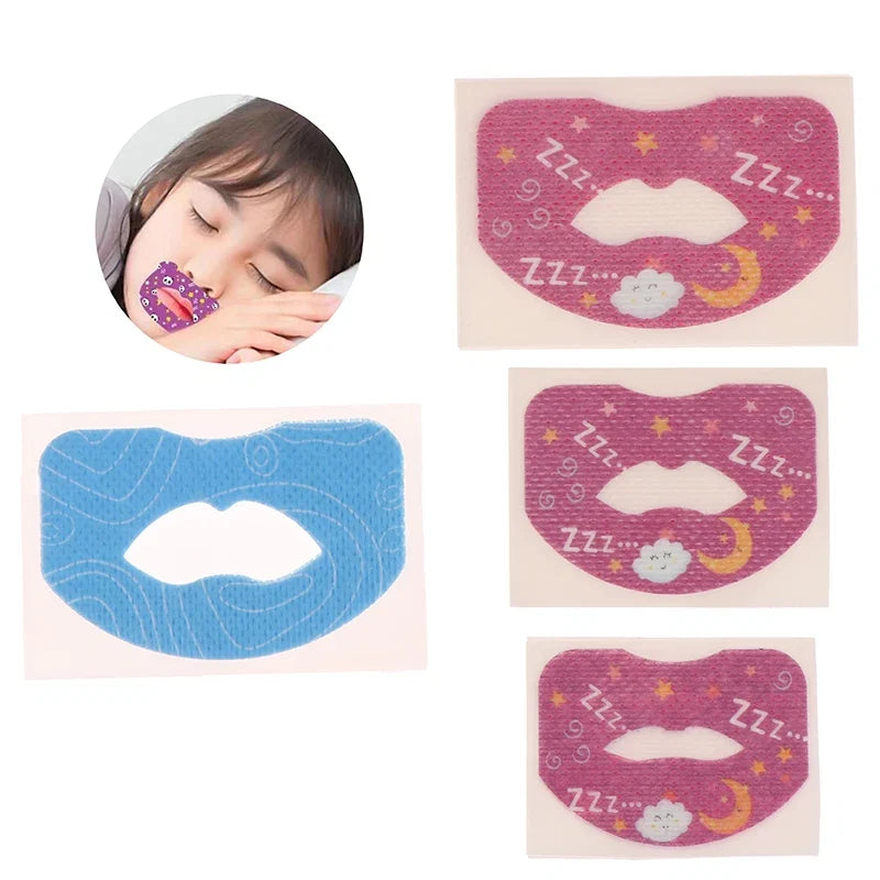 30 PCS Kids Cartoon Breathing Correction Patches | Anti-Snoring Mouth Tape for Children