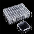 Durable plastic storage box, 14/30 compartments and small container - transparent jewelry and small item organizer