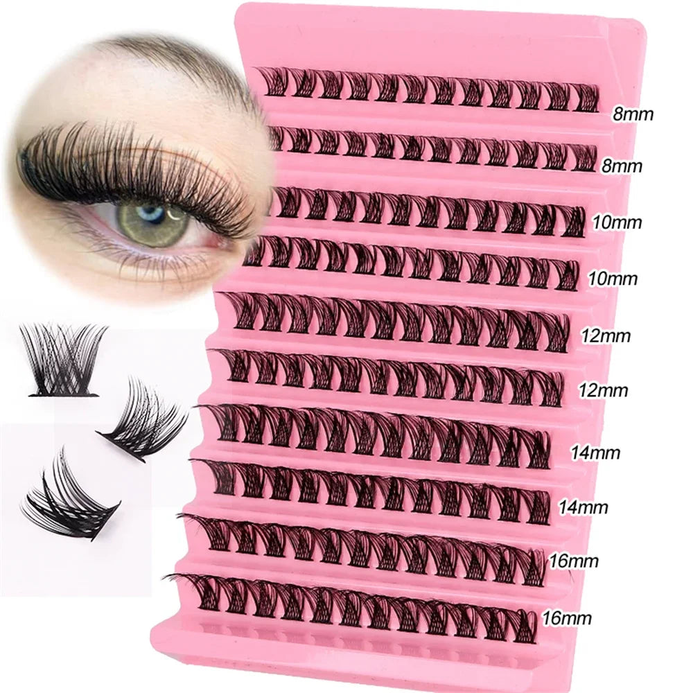 120pcs Cluster Lashes 8-16mm | DIY Natural Look Fluffy Eyelash Extensions