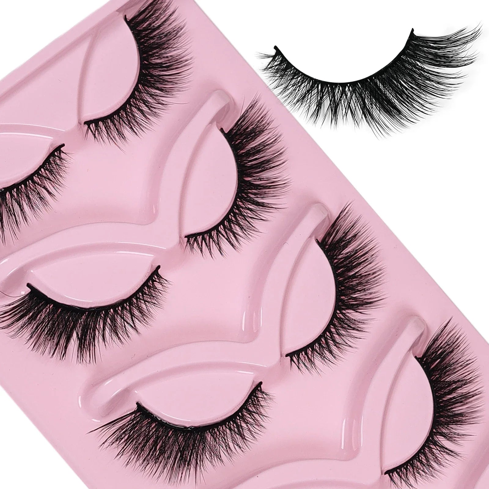 5 Pairs Cat Eye Lashes Wispy Fake Lashes | Fluffy Winged False Eyelashes