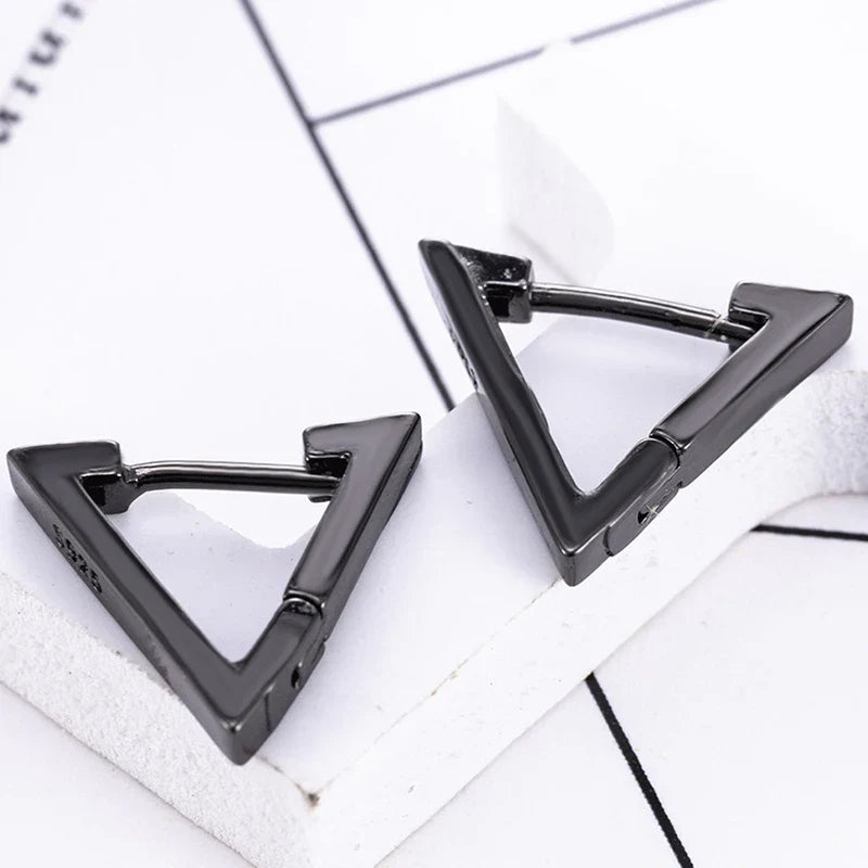 Punk Stainless Steel Stud Earrings Set | Unisex Hip Hop Piercing Jewelry