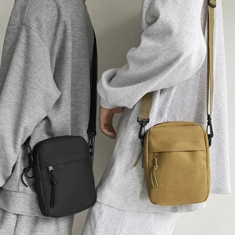 Canvas Women's Crossbody Bag Trend Shoulder Handbag Korean Solid Color Student Phone Bag Simple Shopper Bags Purse