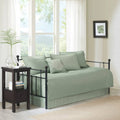 6-Piece Country Cottage Quilted Seafoam Green Reversible Daybed Cover Set