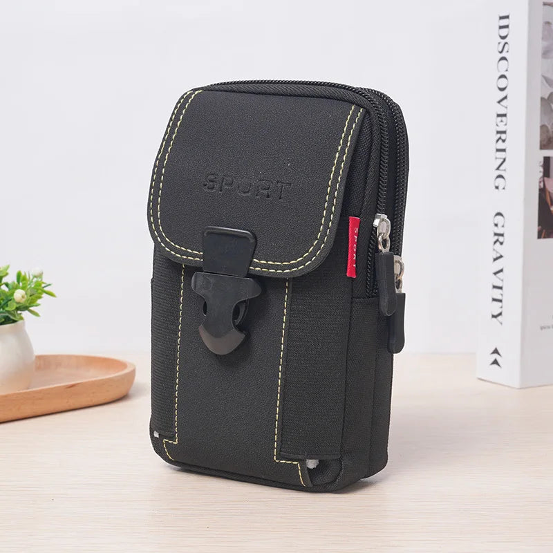 Man Belt Pouch Mobile Phone Bag for Men Phone Holster Bag Molle Waist Bag Pack Small Tactical Duty Belt Backpack Card Holder