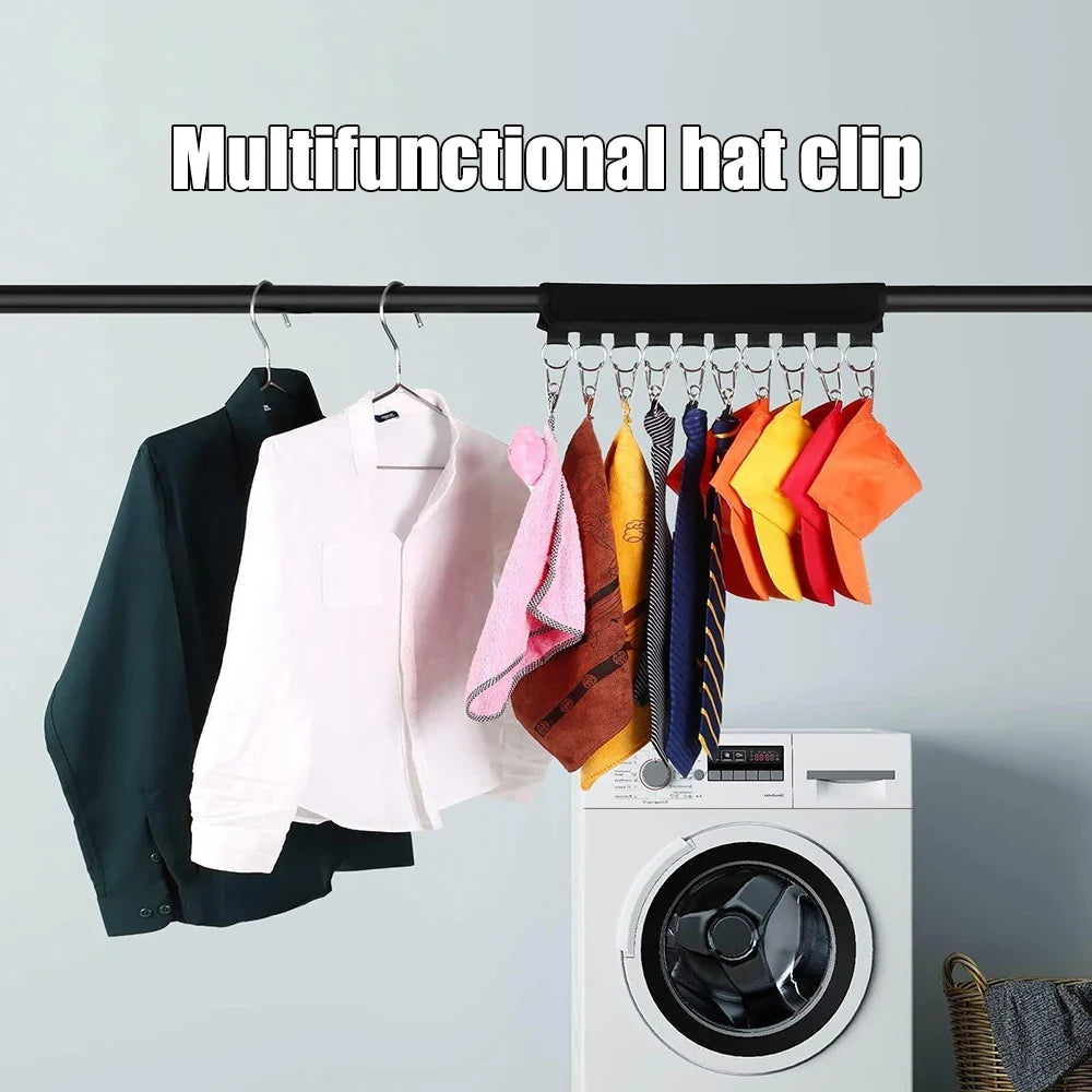 10-Clip Multifunctional Coat And Hat Clip Self-Adhesive Portable Home Perforation-Free Velcro Storage Clothes