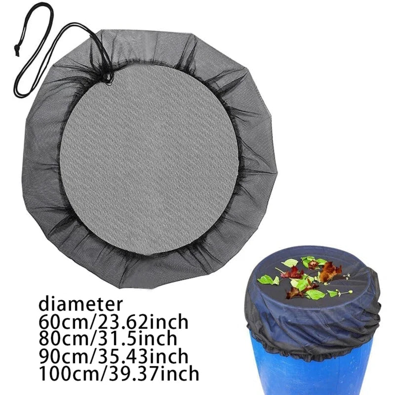 2/1pcs Mesh Cover Netting for Rain Barrels Water Collection Buckets Tank Raindrop Harvesting Tool Anti-Mosquito Water Protection