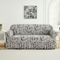 1 PC Printed sofa cover with skirt high elasticity soft hand feel pet stain resistant decorative sofa