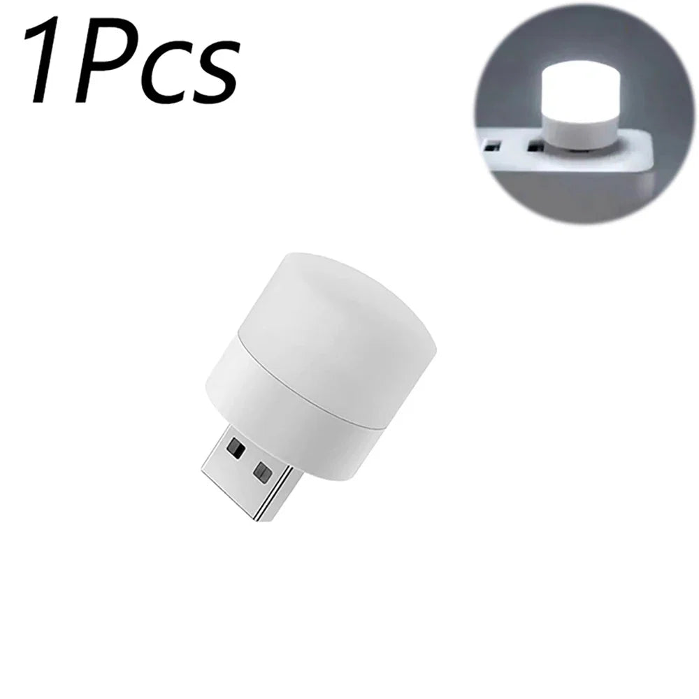 1/3/5/10Pcs USB Night Light Warm White LED Plug-In Light Bulb Portable Home Environment Light Energy-Saving Reading Night Light