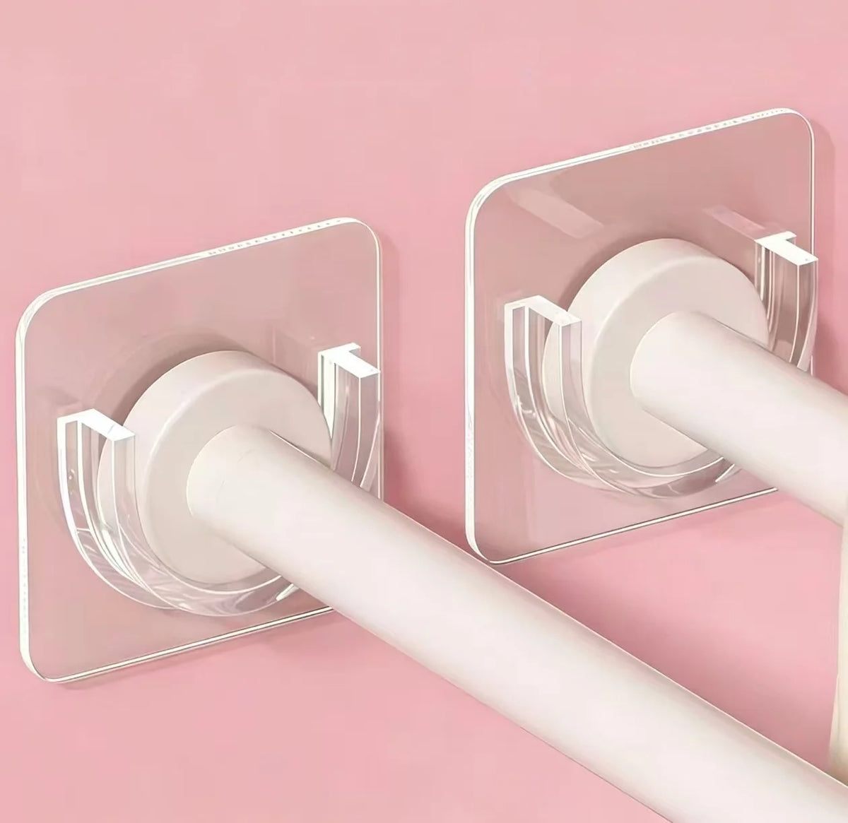 2/6/8Pcs Punch-free Household Telescopic Pole Support Sticker Nail-Free Adjustable Rod Holder Crossbar Wall Hooks Fixing Bracket