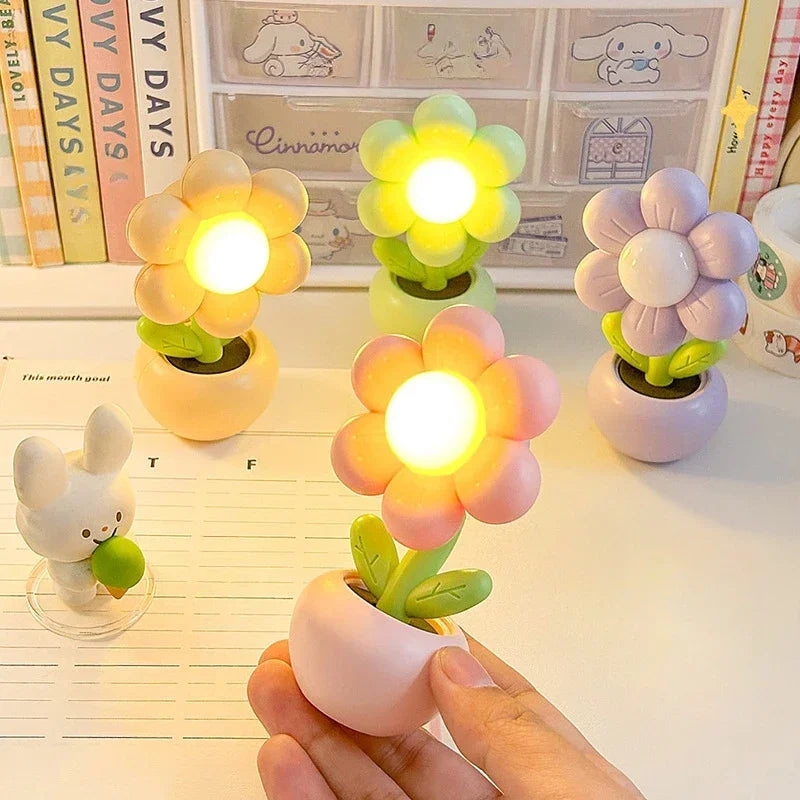 Mini LED Flower Night Light | Cute Table Lamp for Kids Bedroom