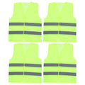 4 PCS High Visibility Cycling Riding Vests Reflective Safety Vests Jackets for Outdoor Construction Work Safety Road Traffic San