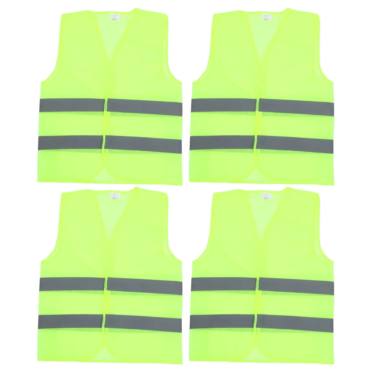 4 PCS High Visibility Cycling Riding Vests Reflective Safety Vests Jackets for Outdoor Construction Work Safety Road Traffic San