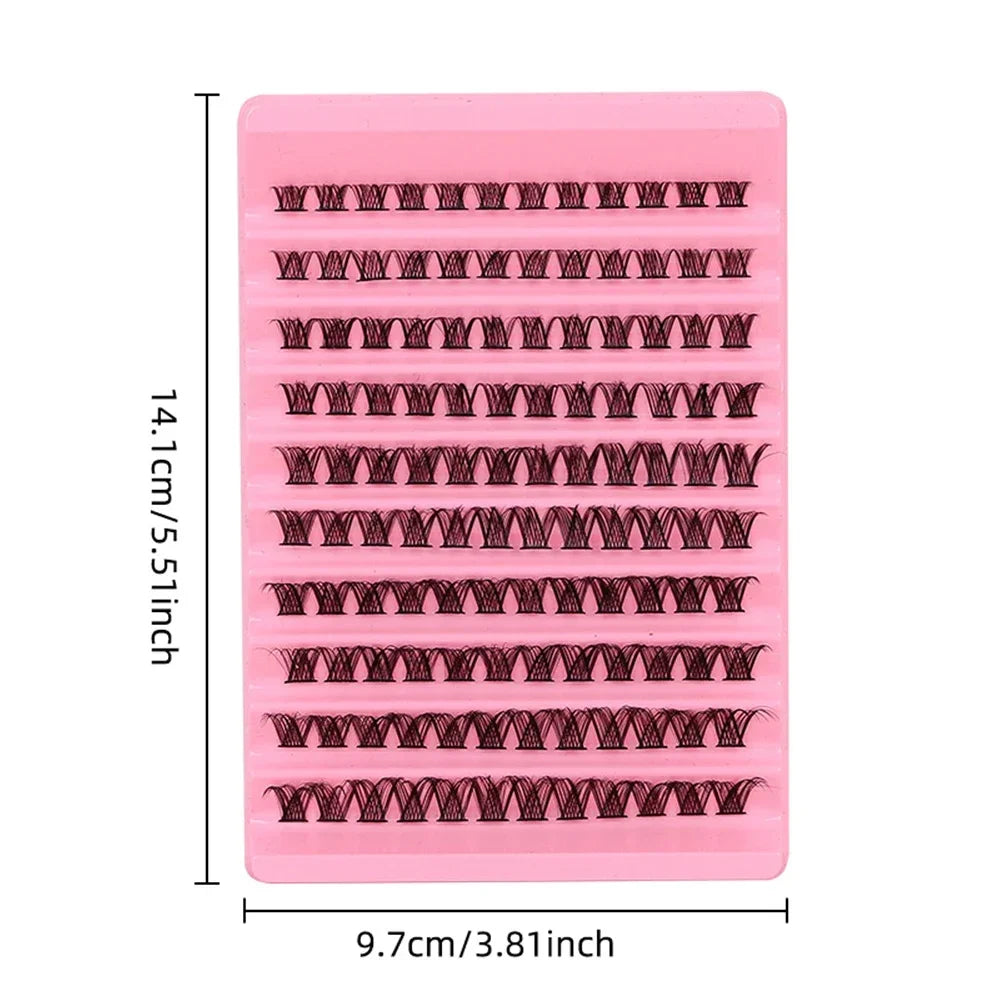 120pcs Natural Look Wispy D Curl Cluster Lashes | DIY Eyelash Extensions Kit