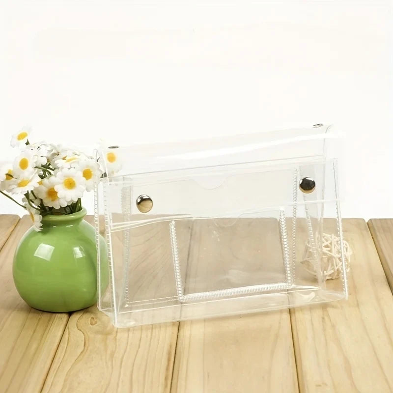 4-Layer PVC Transparent Makeup Bag, Travel Toiletry Organizer & Multi-Purpose Pencil Case for Students