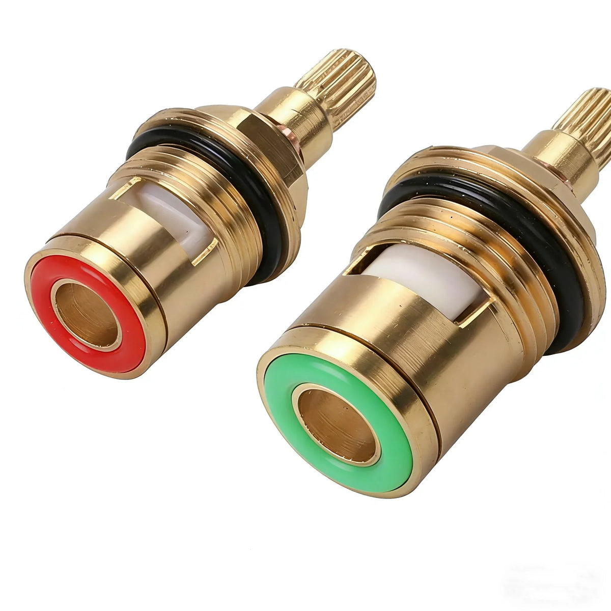 1/2pc Universal Replacement Tap Valves Brass Ceramic Disc Cartridge Inner Faucet Valve for Bathroom, Clockwise or Anti-clockwise