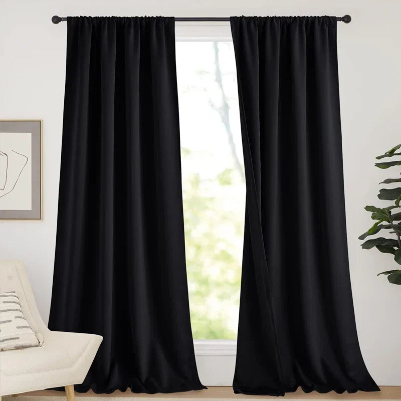 High Shade Waterproof Heat Insulation Indoor Outdoor Curtains Door Curtains Decoration Home Garden