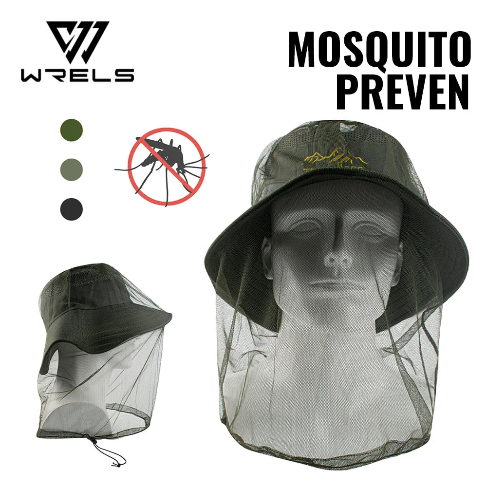 1Pc Ultra Large & Long Extra Fine Holes Mesh Soft Durable Fly Screen Premium Mosquito Insect Head Net Face Protector Camping Cap