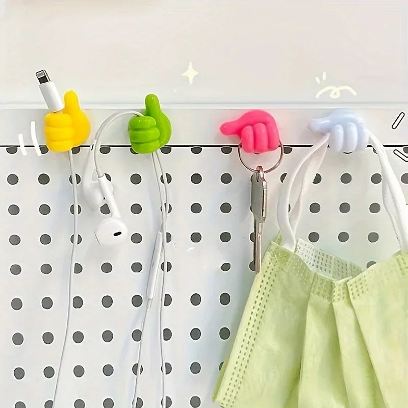 Self Adhesive Thumb Hook Multifunction Adhesive Cable Clip HolderCreative Silicone Thumb Hooks for Cable Clip Key Home Hook Wall