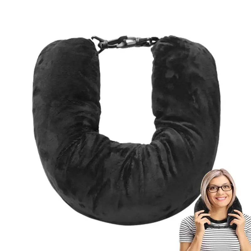 Fillable Travel Pillowcase Organizer Bag Carryable Travel Bag Airplane Cushion Travel Neck Pillow Self-filling Travel