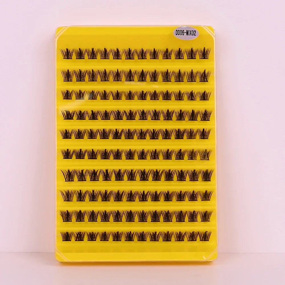 120 Pcs Eyelash Clusters | DIY Natural Wispy Lashes for Home Use