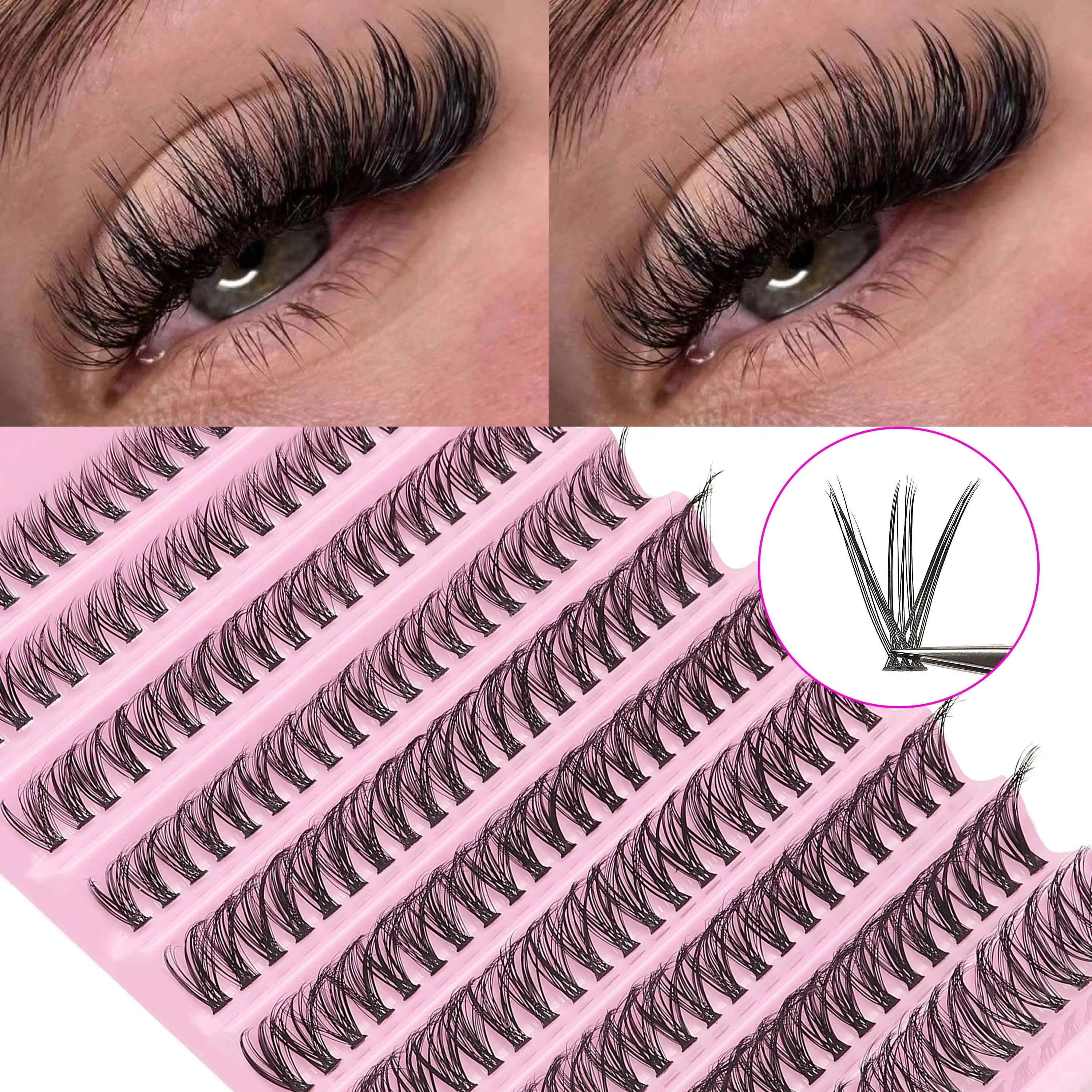 200pcs 30D Cluster False Eyelashes Set | DIY Eyelash Extensions