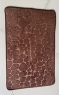 Foot Mat Coral Fleece Floor Mat Household Memory Foam Embroidered Bathroom Thickened Absorbent Floor Mat Door