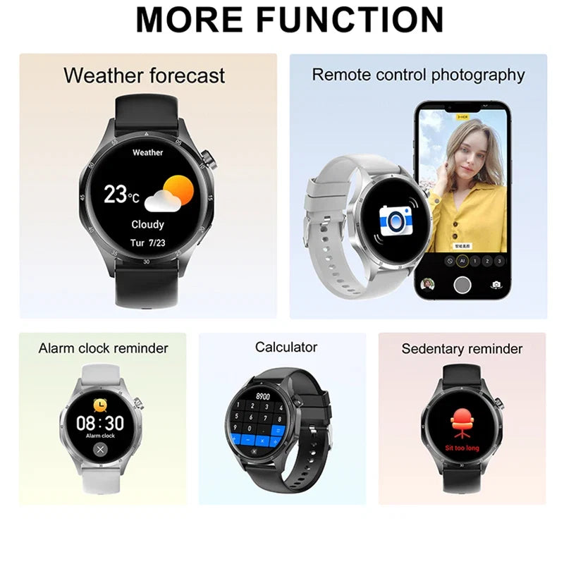 BOXUXING 2026 New GPS Sports Smart Watch Men 360*360 AMOLED Screen Heart rate Bluetooth Call IP67 Waterproof Man Smartwatch Man