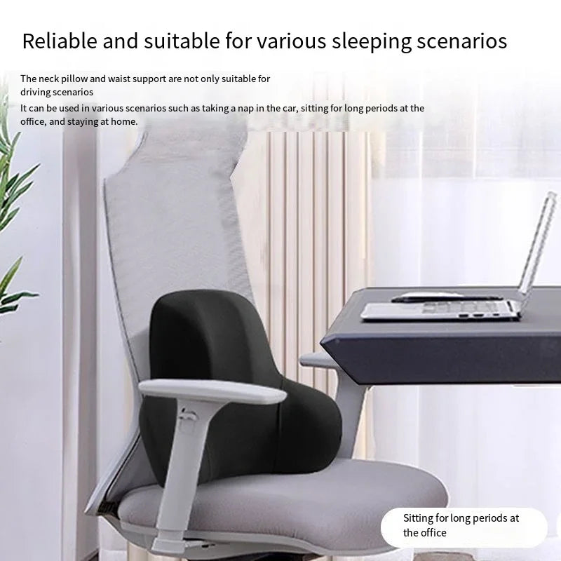 Two-In-One Lumbar Support Cushion, Memory Slow Rebound, Scientifically Designed Arc, Solving The Problem Of Lower Back Pain