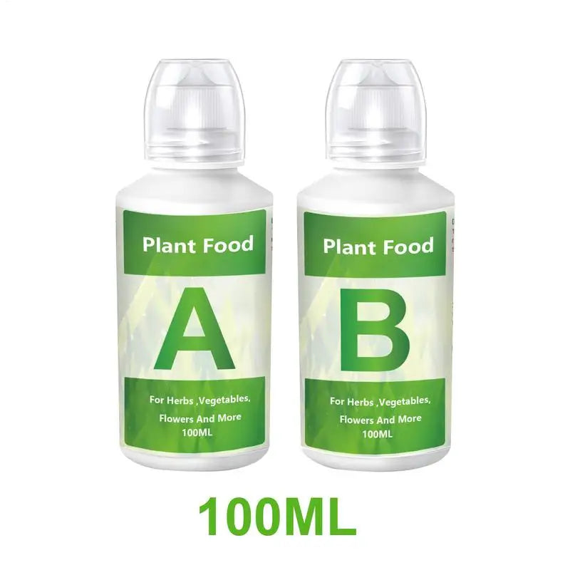 Hydroponic Nutrient Liquid A and B Fertilizer Solution Kit Hydroponic Nutrients for Growing Plant Flowers Food Vegetable Fruit