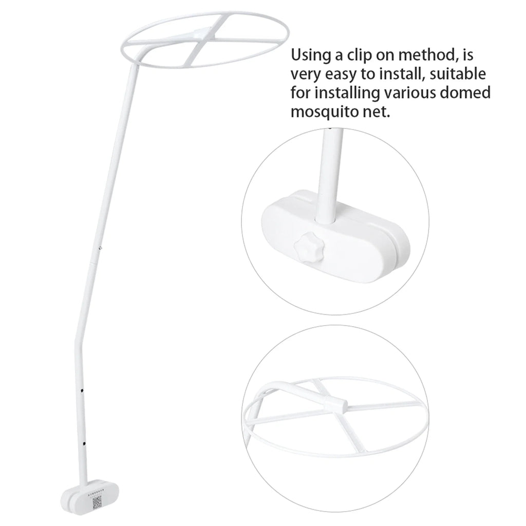Mosquito Net Stand Holder Set Adjustable Clip On Crib Canopy Holder Rack Mosquito Net Accessories