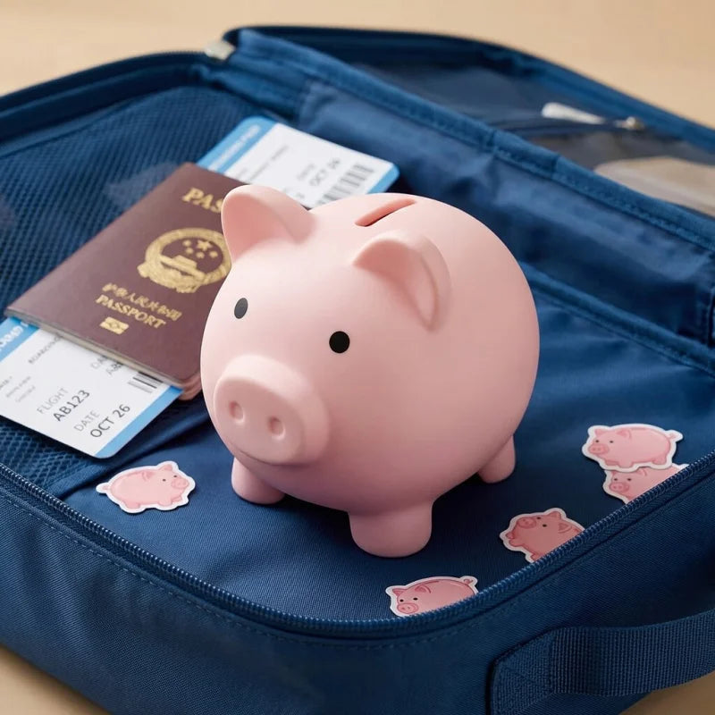 Adorable Piggy Bank Savings Jar Silicone Unbreakable Children's Money Box Boys & Girls Money-Saving Home Decor