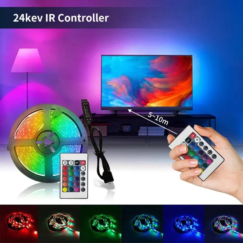 USB LED Strip Lights 2m | RGB Remote Controlled Backlight