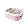 Stainless Steel Bento Box Creative Rabbit Design Divides Sealed Portable Lunch Box with Buckle for Children Student Cute Gifts