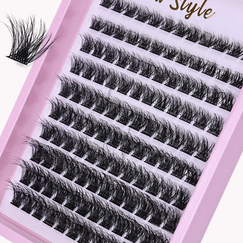 120pcs Cluster Lashes 10-16mm | Wispy D Curl Fluffy Individual Eyelashes for Natural Look
