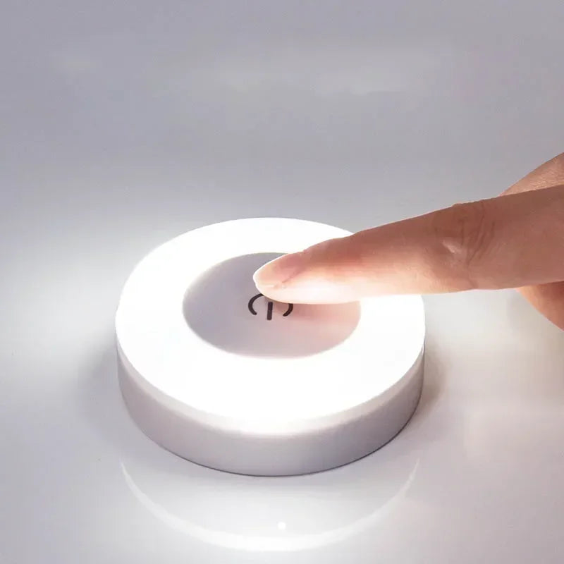 Round Touch Sensor LED Night Light | USB Rechargeable Magnetic Wall Lamp