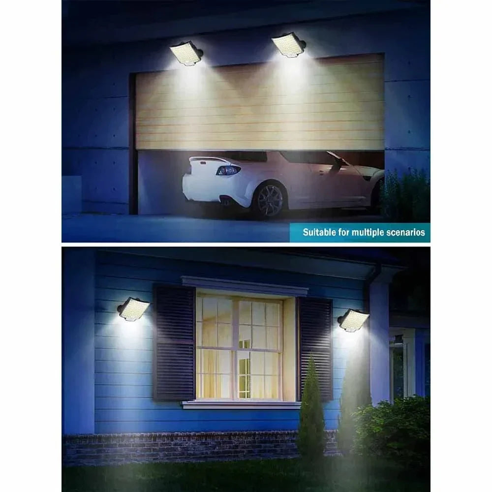 106 LED Solar Motion Light Outdoor Separate Panel Solar Flood Lights 4 Working Modes for Garden Garage Waterproof Wall Lights