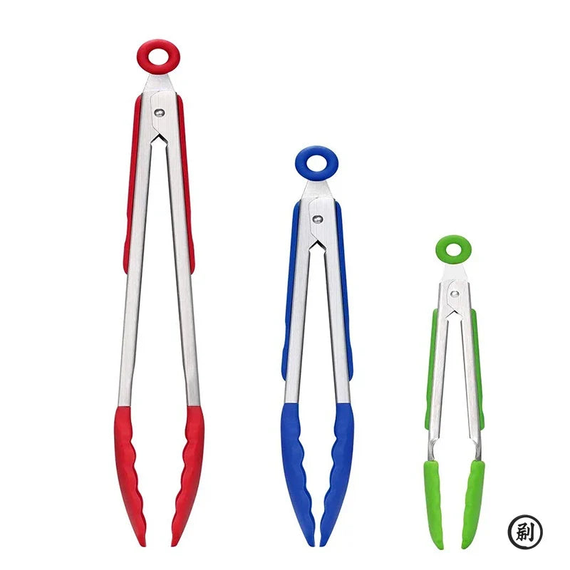 Choose Your Perfect Tongs: 7" (Precise) / 9" (All-Purpose) / 12" (BBQ) - All with Silicone Tips & Lock