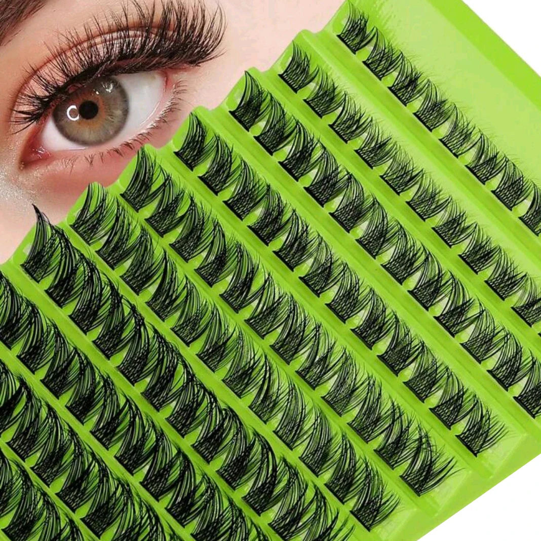 DIY Lash Clusters D Curl Individual Lashes 8-16mm | 120 Pcs Natural Fluffy Eyelash Extensions