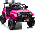 12V Kids Ride On Truck Car Toy Battery Powered Electric Vehicle with Remote Control, Spring Suspension, LED Lights, Music,