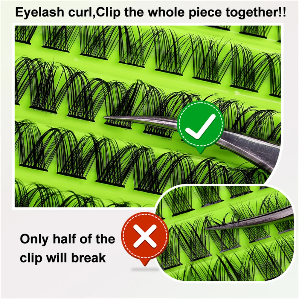 DIY Lash Clusters D Curl Individual Lashes 8-16mm | 120 Pcs Natural Fluffy Eyelash Extensions
