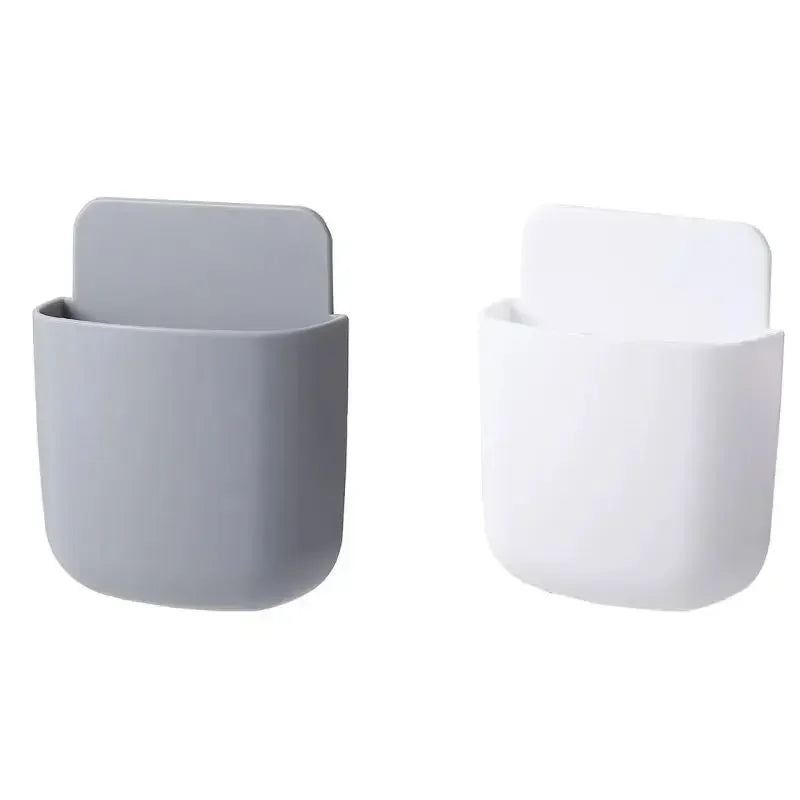 1/2Pcs Wall Mounted Storage Box Household Living Room Conditioner Remote Control Bedside Phone Storage Holder Organizer Shelf