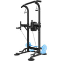 Pull Up Dip Station for Home Gym, Power Tower with Backrest, Adjustable Height Pull Up Bar Stand