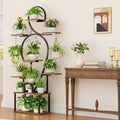 Flower stand indoor growth light multi-layer wrought iron living room balcony household green plant rack storage rack