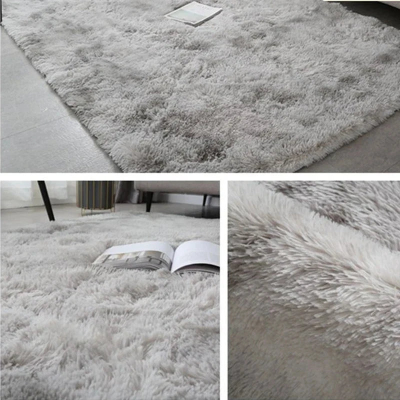 Fluffy  Carpet Living Room Plush Lounge Rug in The Bedroom Floor Mat Soft Velvet Carpets For Children Kids Decoration  ﻿