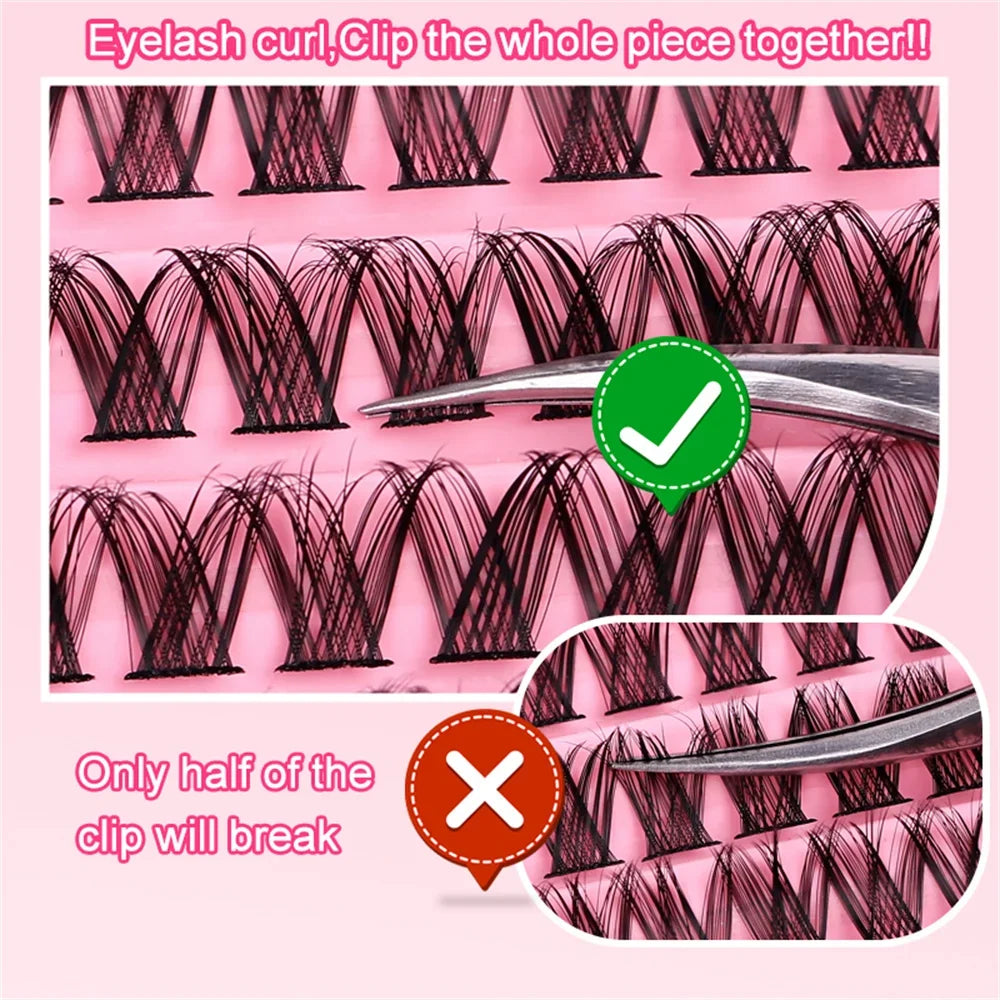 120pcs Cluster Lashes 8-16mm | DIY Natural Look Fluffy Eyelash Extensions
