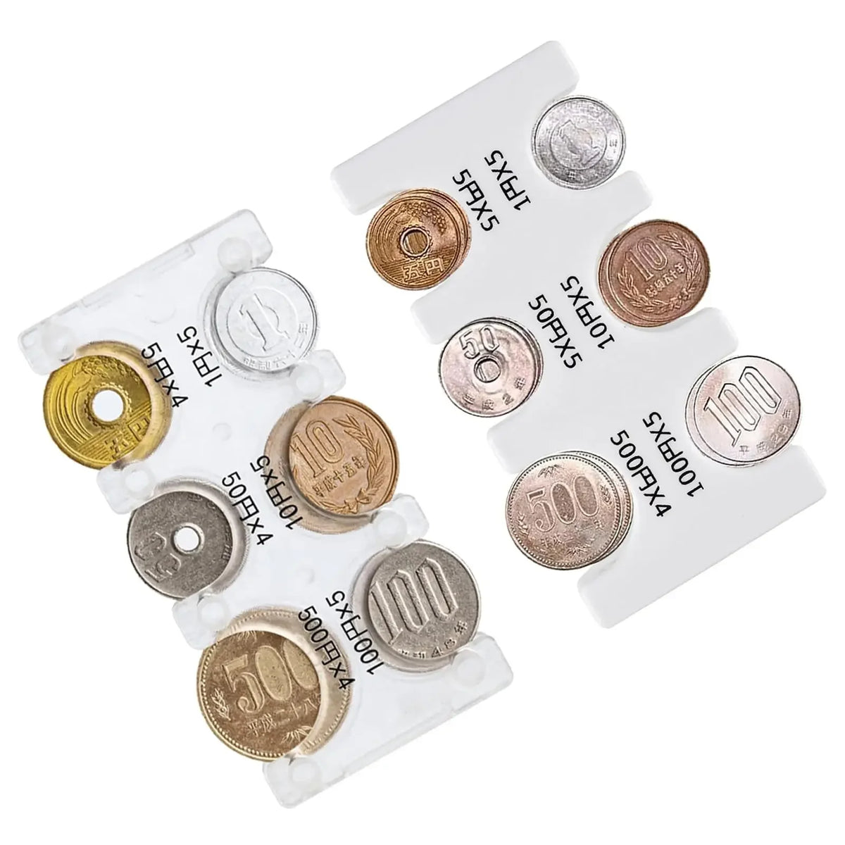 Mini Portable Coin Organizer, Portable Plastic Coin Holder, Multi-Slot Japanese & Korean Currency Storage, Money Management