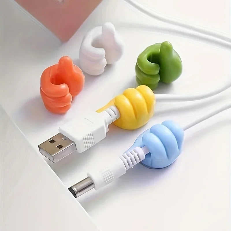 Self Adhesive Thumb Hook Multifunction Adhesive Cable Clip HolderCreative Silicone Thumb Hooks for Cable Clip Key Home Hook Wall